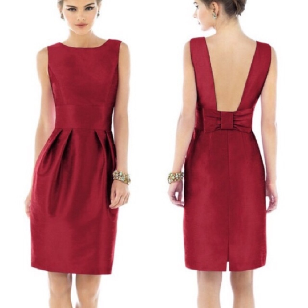 NWT Alfred sung low back bow dress